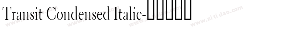 Transit Condensed Italic字体转换